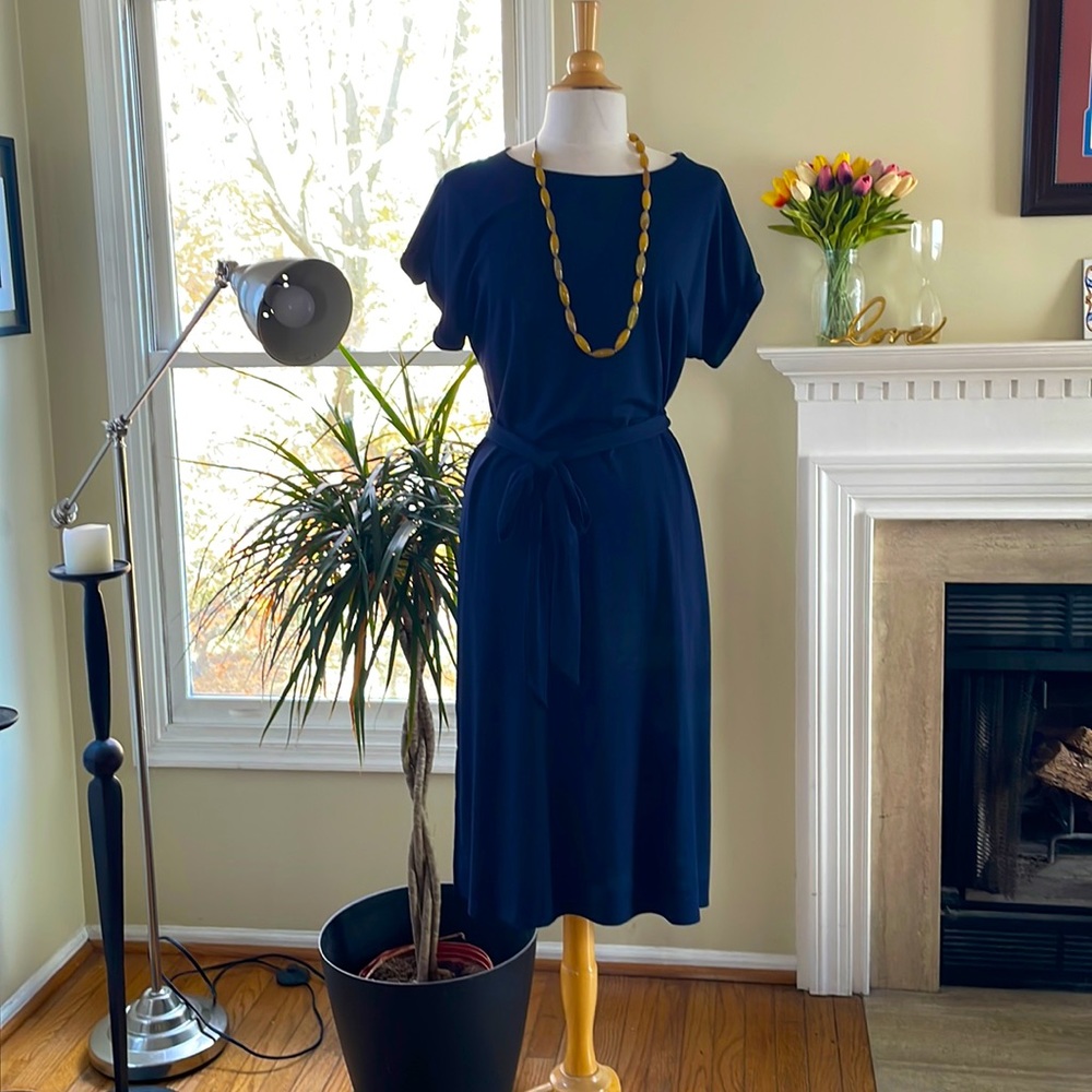 Loft navy dress size large.